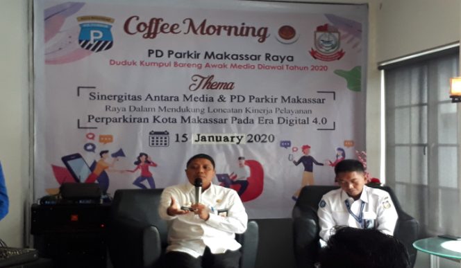 					Pres konferens PD parkir Kota Makassar di Cafe Ruang Tengah, Jalan Karunrung. (BERITA.NEWS/Ratih Sardianti Rosi). 