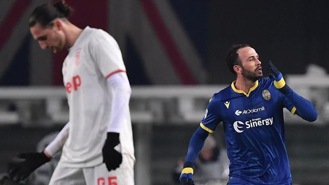 Klasemen Liga Italia Usai Juventus Dikalahkan Verona Verona kalahkan Juventus 2-1. (Photo by MARCO BERTORELLO / AFP)