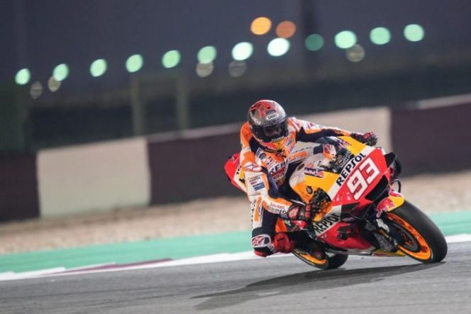 					Tikungan ke kanan membuat Marc Marquez tersiksa (Foto: Honda Racing Corporation)