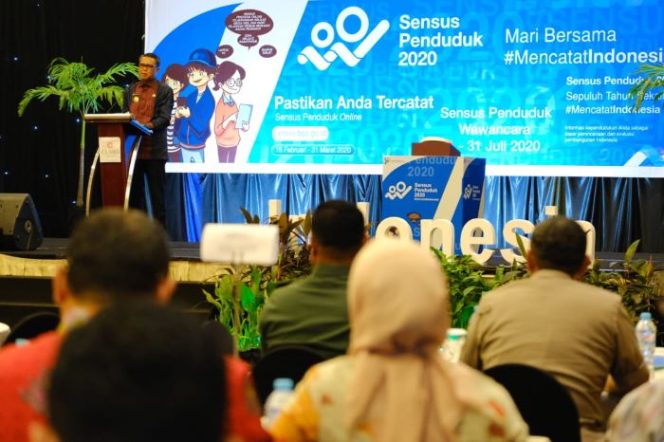 					Gubernur Sulsel Nurdin Abdullah di acara Sensus Penduduk Sulsel 2020.