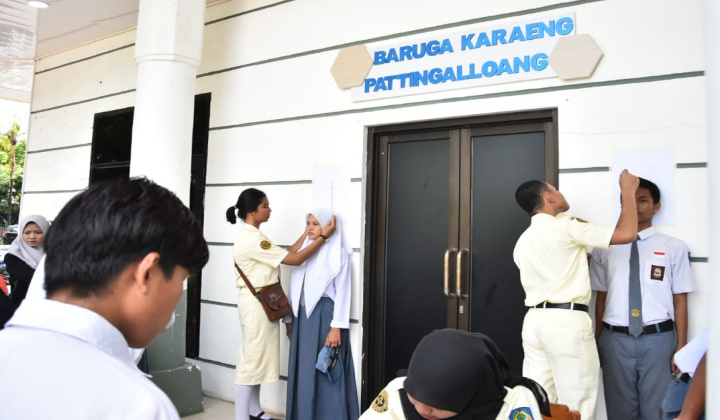 Proses penyeleksian Paskibraka 2020 siswa-siswi Kabupaten Gowa. (Foto: BERIT.NEWS/Putri).