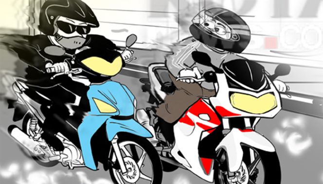 					ilustrasi balap liar (net)