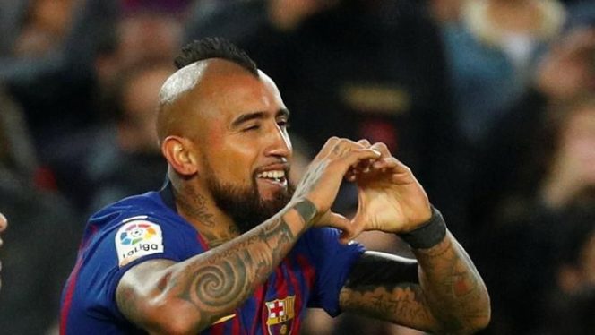 					Gelandang Barcelona Arturo Vidal. Foto: Paul Hanna/Reuters