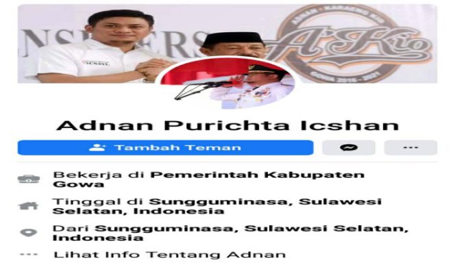 					Facebook Adnan Purichta Dipalsukan