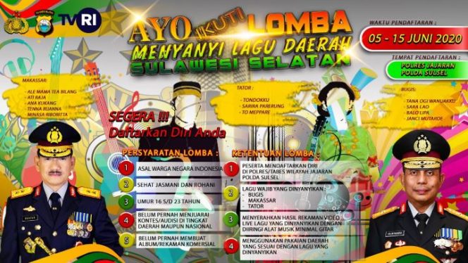 					Yuk! Ikut Lomba Nyanyi Lagu Daerah Sulsel, Daftarnya Disini