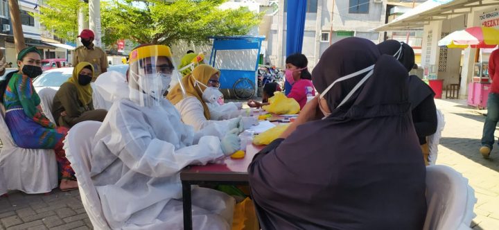 Pelaksanaan rapid test massal di Kabupaten Gowa. (Foto: berita.news/Putri)