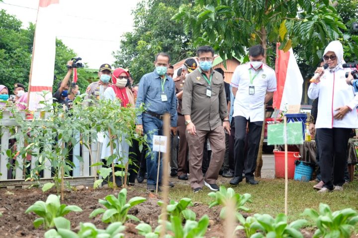 Mentan RI Syahrul Yasin Limpo saat berkunjung ke Kabupaten Gowa. (Foto: berita.news/Putri)