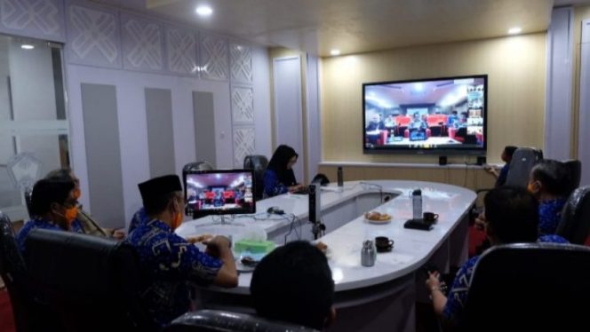 					Sekda Gowa Ikuti Rakor Penanganan Covid-19 Kemendagri