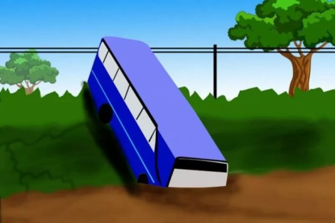 					ilustrasi bus masuk kali (ANTARA News/Ridwan Triatmodjo)