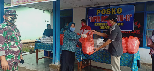 Dapur umum kecamatan Bontomarannu Kabupaten Gowa. (Foto: berita.news/Putri)