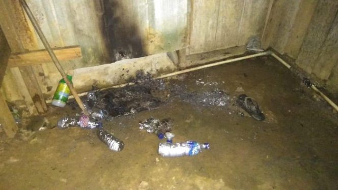 					Teror bom molotov di rumah karyawan perusahaan di Luwu Timur, Sulsel (Foto: dok. Istimewa)