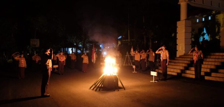 Malam Ulang Janji, Pramuka Kwarcab Gowa. (Foto: berita.news/Putri).