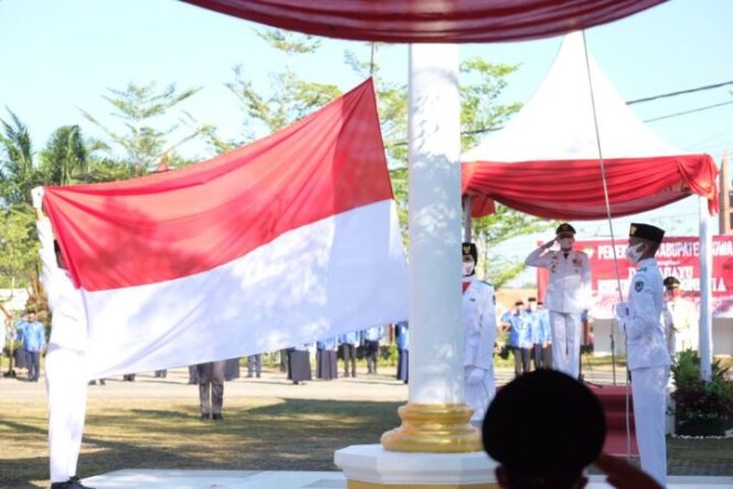 					Pasukan Pengibar Bendera HUT RI Ke-75 di Gowa Hanya Diikuti 10 Orang