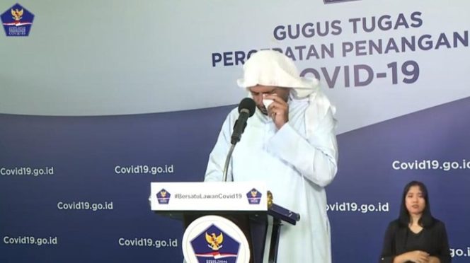 					Foto: Syekh Ali Jaber. (Screenshot Video Konpers BNPB)