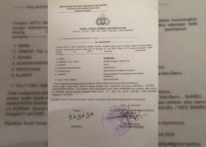 					Merasa Dirugikan, Nenek Kambaba Melapor Ke Polres Barru