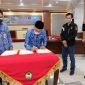 KPU, Gugus tugas penanganan covid dan Dinkes Gowa teken kerjasama. (Foto: Berita.news/Putri)