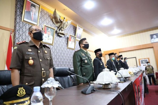 					Hari Kesaktian Pancasila, Bupati Bersama Forkopimda Ikuti Upacara Virtual