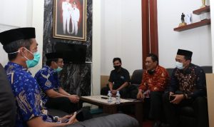 Badan Pengawas Pemilihan Umum (Bawaslu) Kabupaten Gowa mengunjungi Pjs Bupati Gowa, Andi Aslam Patonangi. (Foto: berita.news/Putri).