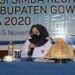 Sekda Gowa, Kamsina saat menghadiri Bimbingan Teknis Pengelolaan Keuangan dengan Aplikasi SIMDA Keuangan tingkat Kabupaten Gowa Tahun Anggaran 2020. (Foto: berita.news/Putri).