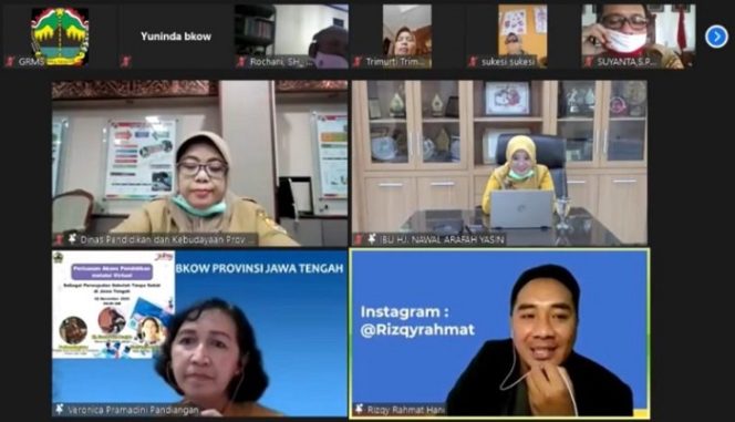 					Pelaksanaan webinar bertajuk “Perluasan Akses Pendidikan Melalui Virtual Sebagai Perwujudan Sekolah Tanpa Sekat di Jawa Tengah