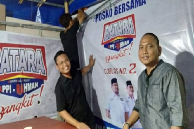 					Tak Terbendung, Warga Bontoala-Tallo Patungan Bangun Posko Appi-Rahman
