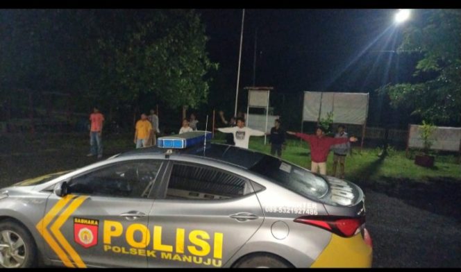 					Polsek Manuju Amankan sejumlah Pemuda beserta kendaraannya usai balap-balapan dengan knalpot bising. (Istimewa). 