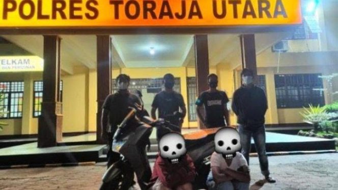 					Dua wanita di Toraja Utara ditangkap polisi lantaran telah membawa kabur motor warga di Bone. (Istimewa). 