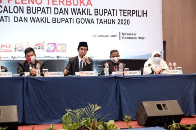 					KPU Gowa Tetapkan Adnan-Kio Sebagai Bupati dan Wakil Bupati Terpilih Periode 2021-2026