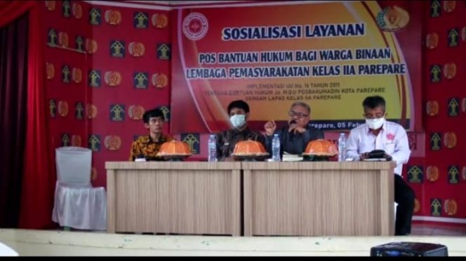 					Suasana kegiatan Posbakum di aula Lapas Kelas IIB Kota Parepare