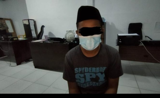 					Pelaku Abdul Rahman saat diamankan di Polres Pinrang.