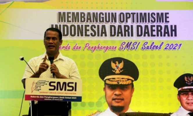 					Di Acara Serikat Media Siber Indonesia, Amran Sulaiman Bicara Soal Optimisme Membangun Negeri