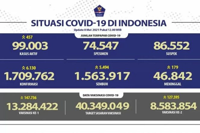					Data harian kasus COVID-19 di Indonesia. (ANTARA/HO/Satgas COVID-19)