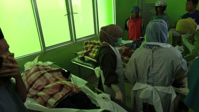 					Ketiga korban yang meninggal akibat kecelakaan saat berada di rumah sakit.