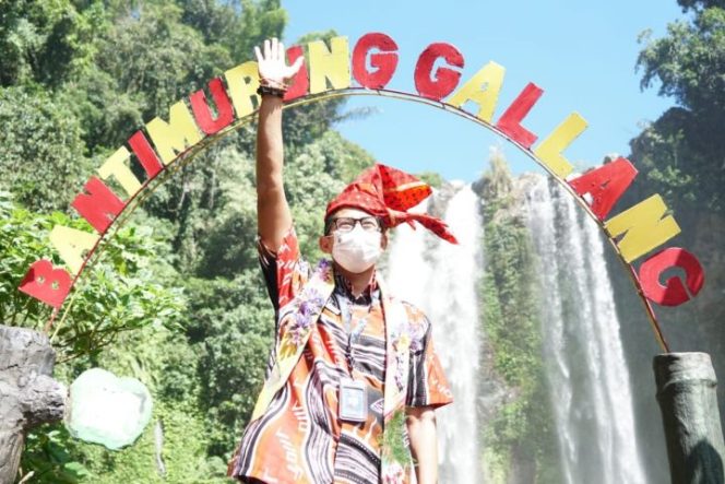 					Menteri Parekraf, Sandiaga Uno Sebut Air Terjun Bantimurung Gallang Gowa Destinasi Kelas Dunia