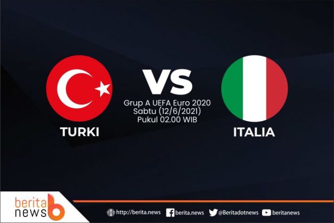 					UEFA Euro 2020 Turki vs Italia. (Foto: Berita.news/Mulawarman)