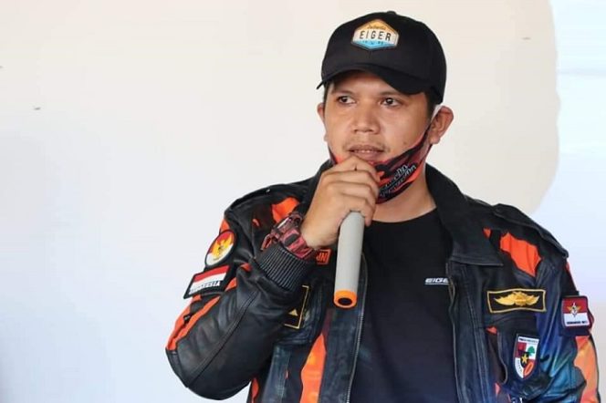 					Ketua MPC Pemuda Pancasila Luwu A Muh Ahkam Basmin.