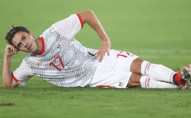 					Selebrasi pemain Meksiko Sebastian Cordova usai mencetak gol ketiga lawan Korea Selatan di pertandingan perempat final Olimpiade Tokyo 2020 di Yokohama, Jepang pada 31 Juli 2021. ANTARA/REUTERS/MATTHEW CHILDS