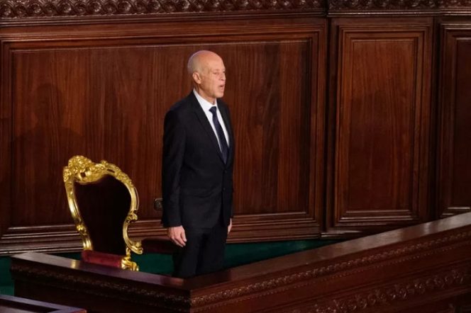 					Arsip - Presiden Tunisia Kais Saied saat diambil sumpahnya sebagai presiden di Tunis, Tunisia, 23 Oktober 2019. (ANTARA/Shutterstock)