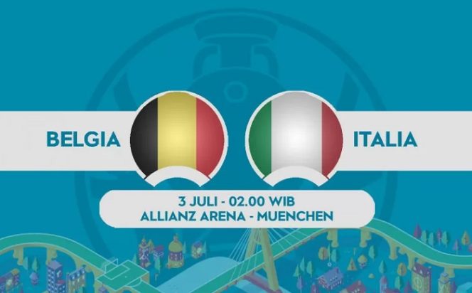 					Ilustrasi pertandingan perempat final Euro 2020 antara Belgia melawan Italia yang dijadwalkan berlangsung Jumat (2/7/2021) malam WIB. (ANTARA/Gilang Galiartha)