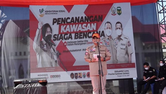 					Kemensos Canangkan Kawasan Siaga Bencana dan Tagana Masuk Sekolah di Luwu