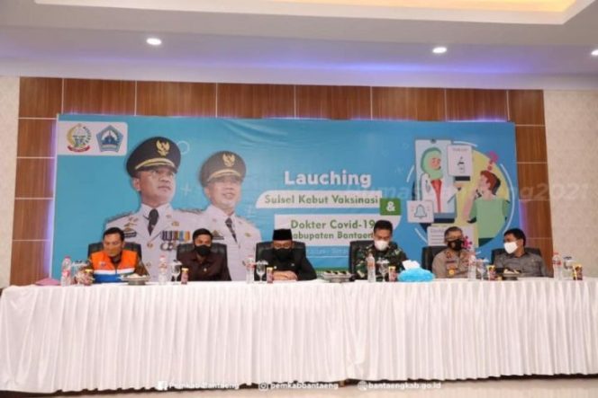 					Bupati Bantaeng Bersama Forkopimda Hadiri Launching Sulsel Kebut Vaksinasi