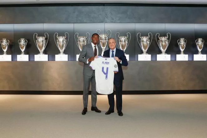 					David Alaba saat diperkenalkan secara resmi oleh Real Madrid. ANTARA/HO-realmadrid.com