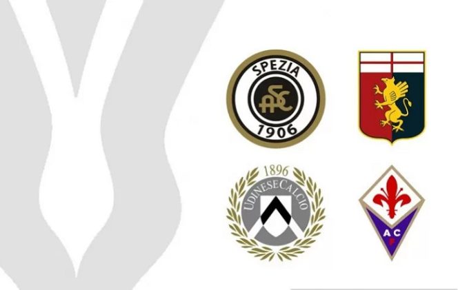 					Ilustrasi empat tim Liga Italia Serie A yakni Spezia, Genoa, Udinese dan Fiorentina yang sudah melangkah ke putaran kedua Coppa Italia. (ANTARA/Gilang Galiartha)