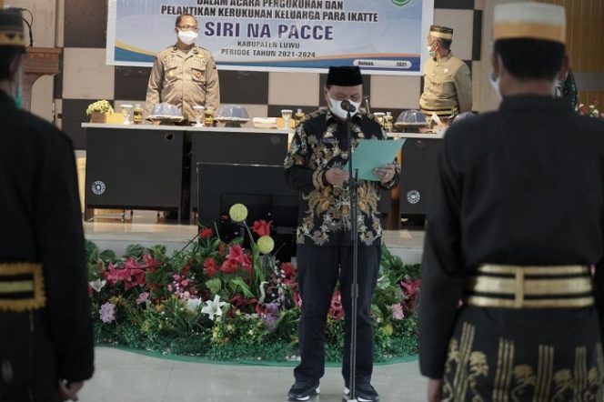 					Sekda Luwu Kukuhkan Pengda Kerukunan Keluarga Para Ikatte Periode 2021-2024