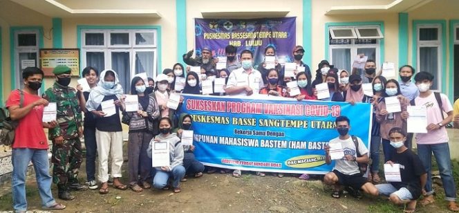 					Himpunan Mahasiswa Basse Sangtempe dan Puskesmas Bastem Utara Gelar Vaksinasi