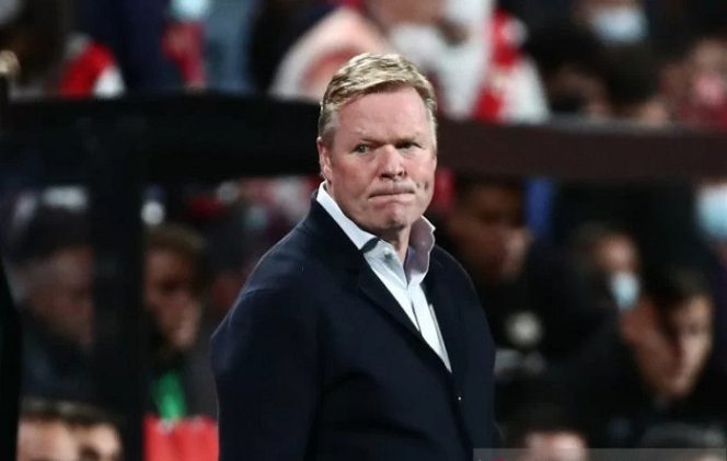 					Ronald Koeman resmi dipecat Barcelona usai dikalahkan Rayo Vallecano pada 28 Oktober 2021. ANTARA/REUTERS/SERGIO PEREZ