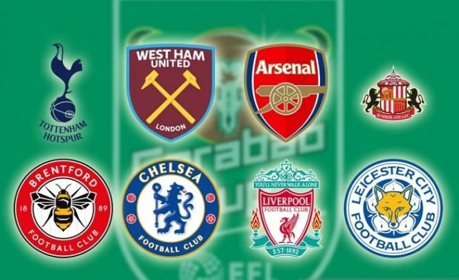 					Ilustrasi babak perempat final Piala Liga Inggris 2021/22 yang bakal menyajikan dua Derbi London. (ANTARA/Gilang Galiartha)