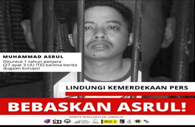 					Vonis Bersalah Jurnalis Asrul Ancaman Nyata bagi Kemerdekaan Pers