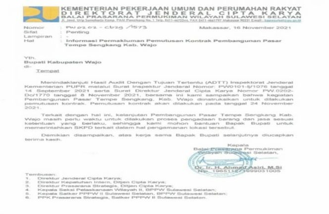 					Diduga Mangkrak, Polda Beri Sinyal Bakal Selidiki Proyek Pasar Tempe