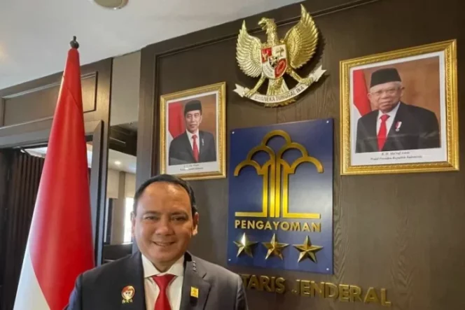 					Sekretaris Jenderal Kementerian Hukum dan Hak Asasi Manusia (Sekjen Kemenkumham) Andap Budhi Revianto. ANTARA/HO-Humas Kemenkumham.